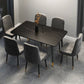 Rectangle Contemporary Sintered Stone Dining Room Set with 4 Legs Table Dining Table Sets Clearhalo 'Dining Room Sets' 'Dining Tables & Seating' 'dining_room_set' 'furn' 'furn_dining_room_set' 'Furniture' 'furniture_dining_room_set' 'Kitchen & Dining Furniture' 'kitchen&dining_furn' 'kitchen' 3407126
