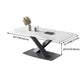 Modern Style Sintered Stone Dining Table with White Table and Trestle Base for Home Use Clearhalo 'Dining Room Sets' 'Dining Tables & Seating' 'dining_room_set' 'furn' 'furn_dining_room_set' 'Furniture' 'furniture_dining_room_set' 'Kitchen & Dining Furniture' 'kitchen&dining_furn' 'kitchen' 3407206