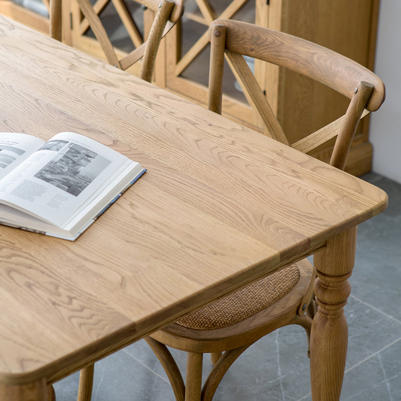 Traditional Solid Wood Dining Room Set with Rectangle Top and 4 Legs Base Dining Furniture Clearhalo 'Dining Room Sets' 'Dining Tables & Seating' 'dining_room_set' 'furn' 'furn_dining_room_set' 'Furniture' 'furniture_dining_room_set' 'Kitchen & Dining Furniture' 'kitchen&dining_furn' 'kitchen' 3407321