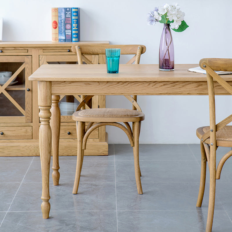 Traditional Solid Wood Dining Room Set with Rectangle Top and 4 Legs Base Dining Furniture Clearhalo 'Dining Room Sets' 'Dining Tables & Seating' 'dining_room_set' 'furn' 'furn_dining_room_set' 'Furniture' 'furniture_dining_room_set' 'Kitchen & Dining Furniture' 'kitchen&dining_furn' 'kitchen' 3407322