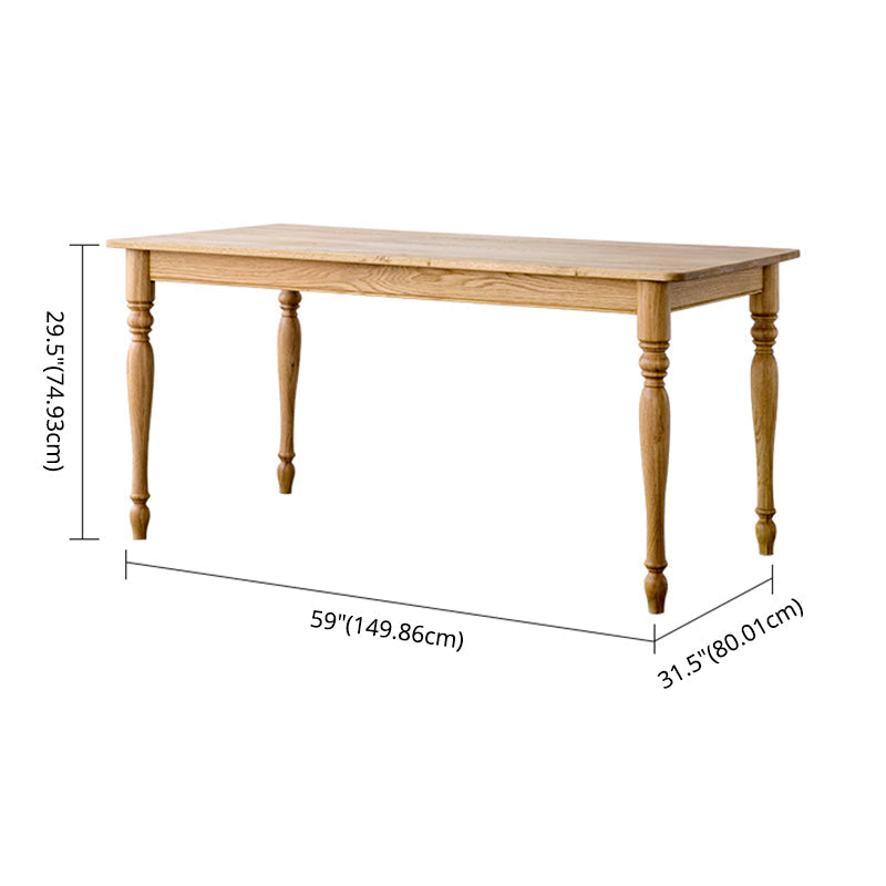 Traditional Solid Wood Dining Room Set with Rectangle Top and 4 Legs Base Dining Furniture Clearhalo 'Dining Room Sets' 'Dining Tables & Seating' 'dining_room_set' 'furn' 'furn_dining_room_set' 'Furniture' 'furniture_dining_room_set' 'Kitchen & Dining Furniture' 'kitchen&dining_furn' 'kitchen' 3407327