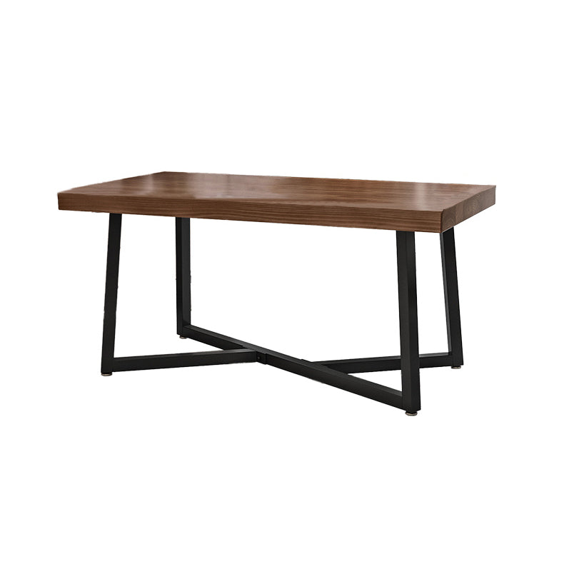 Modern Kitchen Dining Room Set with Wood Top and Trestle Base Furniture for Home Use Table Only Clearhalo 'Dining Room Sets' 'Dining Tables & Seating' 'dining_room_set' 'furn' 'furn_dining_room_set' 'Furniture' 'furniture_dining_room_set' 'Kitchen & Dining Furniture' 'kitchen&dining_furn' 'kitchen' 3407358