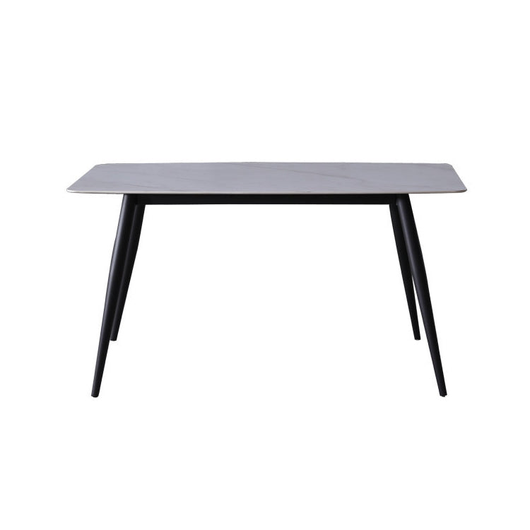 Modern Style Sintered Stone White Dining¬†Room¬†Set with Rectangle Table Dining Table Furniture Clearhalo 'Dining Room Sets' 'Dining Tables & Seating' 'dining_room_set' 'furn' 'furn_dining_room_set' 'Furniture' 'furniture_dining_room_set' 'Kitchen & Dining Furniture' 'kitchen&dining_furn' 'kitchen' 3407426