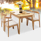 Modern Style Solid Wood Brown Dining¬†Room¬†Set with Rectangle Table Home Dining Table Furniture Clearhalo 'Dining Room Sets' 'Dining Tables & Seating' 'dining_room_set' 'furn' 'furn_dining_room_set' 'Furniture' 'furniture_dining_room_set' 'Kitchen & Dining Furniture' 'kitchen&dining_furn' 'kitchen' 3407435