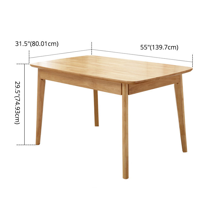 Modern Style Solid Wood Brown Dining¬†Room¬†Set with Rectangle Table Home Dining Table Furniture Clearhalo 'Dining Room Sets' 'Dining Tables & Seating' 'dining_room_set' 'furn' 'furn_dining_room_set' 'Furniture' 'furniture_dining_room_set' 'Kitchen & Dining Furniture' 'kitchen&dining_furn' 'kitchen' 3407444