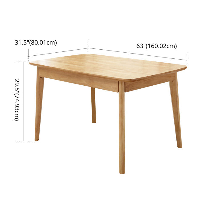 Modern Style Solid Wood Brown Dining¬†Room¬†Set with Rectangle Table Home Dining Table Furniture Clearhalo 'Dining Room Sets' 'Dining Tables & Seating' 'dining_room_set' 'furn' 'furn_dining_room_set' 'Furniture' 'furniture_dining_room_set' 'Kitchen & Dining Furniture' 'kitchen&dining_furn' 'kitchen' 3407446