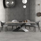 Modern Sintered Stone Dining Set with Rectangle Tabale and Metal Base Dining Room Furniture Set with 4 Chairs Clearhalo 'Dining Room Sets' 'Dining Tables & Seating' 'dining_room_set' 'furn' 'furn_dining_room_set' 'Furniture' 'furniture_dining_room_set' 'Kitchen & Dining Furniture' 'kitchen&dining_furn' 'kitchen' 3407514