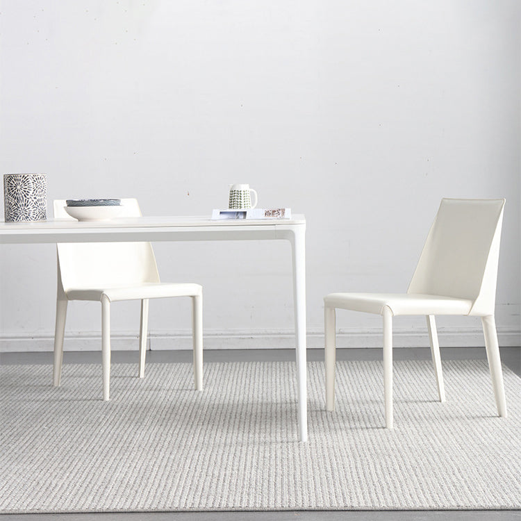 Modern Sintered Stone Rectangle Dining Set White Home Use Dining Room Furniture Set Clearhalo 'Dining Room Sets' 'Dining Tables & Seating' 'dining_room_set' 'furn' 'furn_dining_room_set' 'Furniture' 'furniture_dining_room_set' 'Kitchen & Dining Furniture' 'kitchen&dining_furn' 'kitchen' 3407536