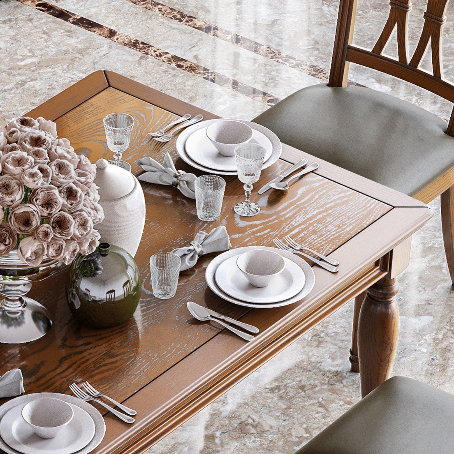 Traditional Solid Wood Dining Set Standard Height with Rectangle Top Dining¬†Room¬†Set Clearhalo 'Dining Room Sets' 'Dining Tables & Seating' 'dining_room_set' 'furn' 'furn_dining_room_set' 'Furniture' 'furniture_dining_room_set' 'Kitchen & Dining Furniture' 'kitchen&dining_furn' 'kitchen' 3407604