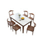 Scandinavian Solid Wood Base Dining Table Rectangle Formal Dinette Set for Home Clearhalo 'Dining Room Sets' 'Dining Tables & Seating' 'dining_room_set' 'furn' 'furn_dining_room_set' 'Furniture' 'furniture_dining_room_set' 'Kitchen & Dining Furniture' 'kitchen&dining_furn' 'kitchen' 3409197