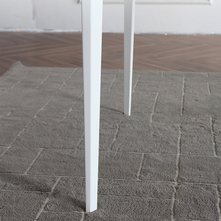 Modern Sintered Stone White Dining Set with Rectangle Tabale and Metal Base Dining Room Set Clearhalo 'Dining Room Sets' 'Dining Tables & Seating' 'dining_room_set' 'furn' 'furn_dining_room_set' 'Furniture' 'furniture_dining_room_set' 'Kitchen & Dining Furniture' 'kitchen&dining_furn' 'kitchen' 3409224