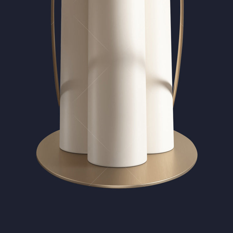 Minimalist Rectangle Dining Set for 4/6 with Glod Chairs Sintered Stone Dining Table with Metal Base Clearhalo 'Dining Room Sets' 'Dining Tables & Seating' 'dining_room_set' 'furn' 'furn_dining_room_set' 'Furniture' 'furniture_dining_room_set' 'Kitchen & Dining Furniture' 'kitchen&dining_furn' 'kitchen' 3413459