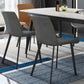 Modern Sintered Stone Table Set of 5/7 with Rectangle Table Dining Set with PU Leather Chairs Clearhalo 'Dining Room Sets' 'Dining Tables & Seating' 'dining_room_set' 'furn' 'furn_dining_room_set' 'Furniture' 'furniture_dining_room_set' 'Kitchen & Dining Furniture' 'kitchen&dining_furn' 'kitchen' 3413483
