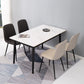 Minimalist Sintered Stone Dining Set with Rectangle Table and Wooden Base Table Set for Restaurant Clearhalo 'Dining Room Sets' 'Dining Tables & Seating' 'dining_room_set' 'furn' 'furn_dining_room_set' 'Furniture' 'furniture_dining_room_set' 'Kitchen & Dining Furniture' 'kitchen&dining_furn' 'kitchen' 3413505
