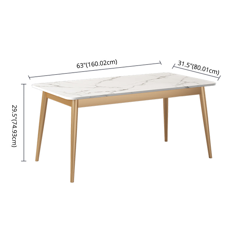 Modern Style Sintered Stone Standard Dining Set White Kitchen Dining Set with 4 Legs Base Clearhalo 'Dining Room Sets' 'Dining Tables & Seating' 'dining_room_set' 'furn' 'furn_dining_room_set' 'Furniture' 'furniture_dining_room_set' 'Kitchen & Dining Furniture' 'kitchen&dining_furn' 'kitchen' 3413517