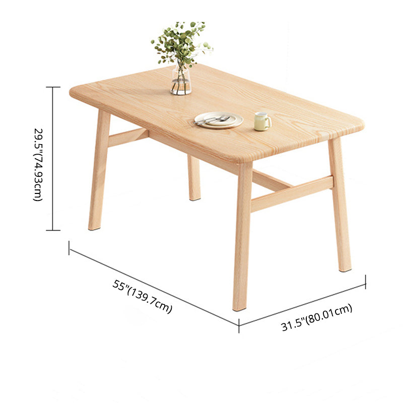 Modern MDF Top Rectangle Shape Dining Set Standard Brown Dining Set With 4 Legs Table Clearhalo 'Dining Room Sets' 'Dining Tables & Seating' 'dining_room_set' 'furn' 'furn_dining_room_set' 'Furniture' 'furniture_dining_room_set' 'Kitchen & Dining Furniture' 'kitchen&dining_furn' 'kitchen' 3413533