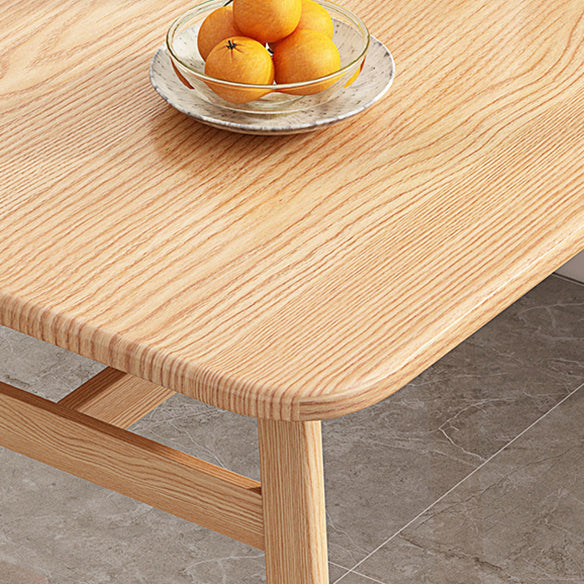 Contemporary Light Brown MDF Top Dining Set Rectangle Shape Kitchen Dining Set with 4 Legs Base Clearhalo 'Dining Room Sets' 'Dining Tables & Seating' 'dining_room_set' 'furn' 'furn_dining_room_set' 'Furniture' 'furniture_dining_room_set' 'Kitchen & Dining Furniture' 'kitchen&dining_furn' 'kitchen' 3413541