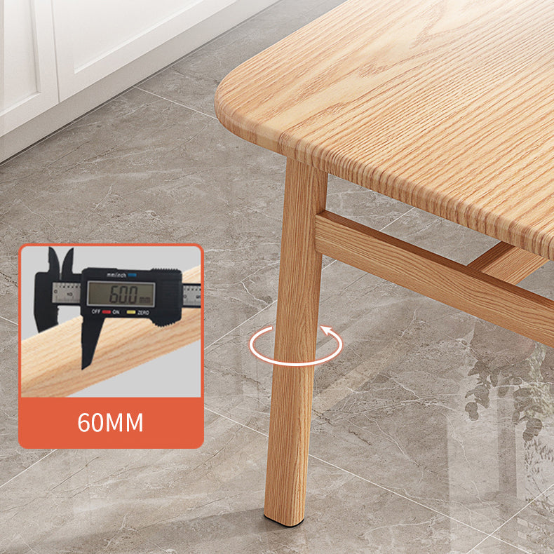 Contemporary Light Brown MDF Top Dining Set Rectangle Shape Kitchen Dining Set with 4 Legs Base Clearhalo 'Dining Room Sets' 'Dining Tables & Seating' 'dining_room_set' 'furn' 'furn_dining_room_set' 'Furniture' 'furniture_dining_room_set' 'Kitchen & Dining Furniture' 'kitchen&dining_furn' 'kitchen' 3413543