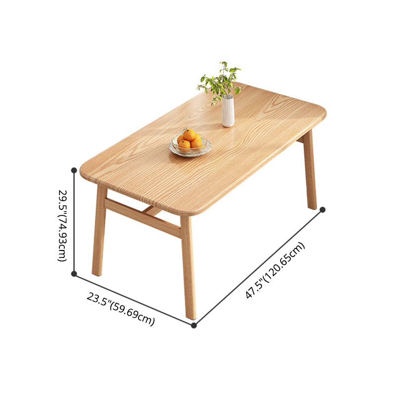 Contemporary Light Brown MDF Top Dining Set Rectangle Shape Kitchen Dining Set with 4 Legs Base Clearhalo 'Dining Room Sets' 'Dining Tables & Seating' 'dining_room_set' 'furn' 'furn_dining_room_set' 'Furniture' 'furniture_dining_room_set' 'Kitchen & Dining Furniture' 'kitchen&dining_furn' 'kitchen' 3413546