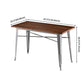Industrial Style Solid Wood Dining Set with Metal 4 Legs Fixed Table Dinette Set for Restaurant Clearhalo 'Dining Room Sets' 'Dining Tables & Seating' 'dining_room_set' 'furn' 'furn_dining_room_set' 'Furniture' 'furniture_dining_room_set' 'Kitchen & Dining Furniture' 'kitchen&dining_furn' 'kitchen' 3413556