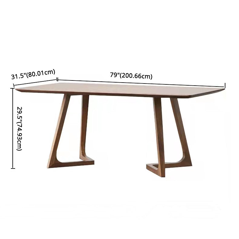 Minimalist Style Solid Wood Top Dining Table Set of Rectangle Shape Formal Dinette Set Clearhalo 'Dining Room Sets' 'Dining Tables & Seating' 'dining_room_set' 'furn' 'furn_dining_room_set' 'Furniture' 'furniture_dining_room_set' 'Kitchen & Dining Furniture' 'kitchen&dining_furn' 'kitchen' 3413572