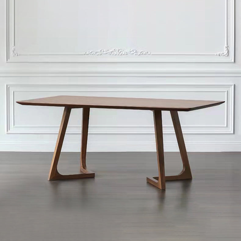 Minimalist Style Solid Wood Top Dining Table Set of Rectangle Shape Formal Dinette Set Clearhalo 'Dining Room Sets' 'Dining Tables & Seating' 'dining_room_set' 'furn' 'furn_dining_room_set' 'Furniture' 'furniture_dining_room_set' 'Kitchen & Dining Furniture' 'kitchen&dining_furn' 'kitchen' 3413575