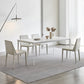 Modern Sintered Stone Table Set of 5/7 with Rectangle Table Dining Set with White Chairs Clearhalo 'Dining Room Sets' 'Dining Tables & Seating' 'dining_room_set' 'furn' 'furn_dining_room_set' 'Furniture' 'furniture_dining_room_set' 'Kitchen & Dining Furniture' 'kitchen&dining_furn' 'kitchen' 3413599