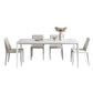 Modern Sintered Stone Table Set of 5/7 with Rectangle Table Dining Set with White Chairs Clearhalo 'Dining Room Sets' 'Dining Tables & Seating' 'dining_room_set' 'furn' 'furn_dining_room_set' 'Furniture' 'furniture_dining_room_set' 'Kitchen & Dining Furniture' 'kitchen&dining_furn' 'kitchen' 3413600