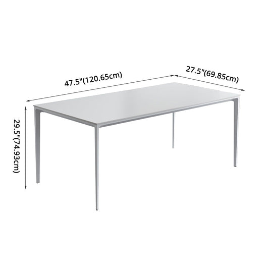 Modern Sintered Stone Table Set of 5/7 with Rectangle Table Dining Set with White Chairs Clearhalo 'Dining Room Sets' 'Dining Tables & Seating' 'dining_room_set' 'furn' 'furn_dining_room_set' 'Furniture' 'furniture_dining_room_set' 'Kitchen & Dining Furniture' 'kitchen&dining_furn' 'kitchen' 3413605