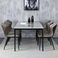 Modern Sintered Stone Table Set of 5/7 with Rectangle Table Dining Set with PU Leather Chairs Clearhalo 'Dining Room Sets' 'Dining Tables & Seating' 'dining_room_set' 'furn' 'furn_dining_room_set' 'Furniture' 'furniture_dining_room_set' 'Kitchen & Dining Furniture' 'kitchen&dining_furn' 'kitchen' 3413658
