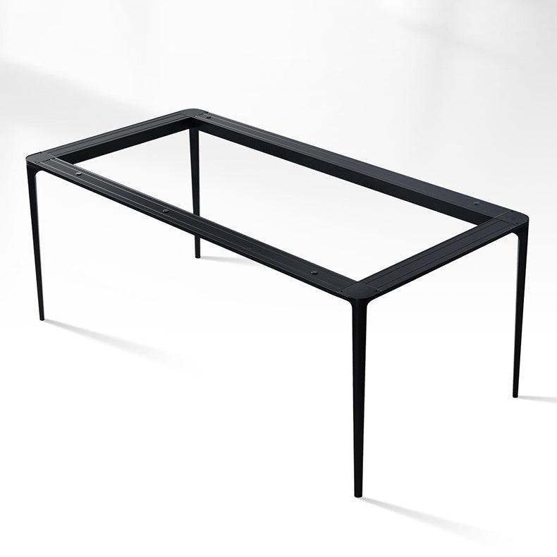 Modern Sintered Stone Table Set of 5/7 with Rectangle Table Dining Set with PU Leather Chairs Clearhalo 'Dining Room Sets' 'Dining Tables & Seating' 'dining_room_set' 'furn' 'furn_dining_room_set' 'Furniture' 'furniture_dining_room_set' 'Kitchen & Dining Furniture' 'kitchen&dining_furn' 'kitchen' 3413666