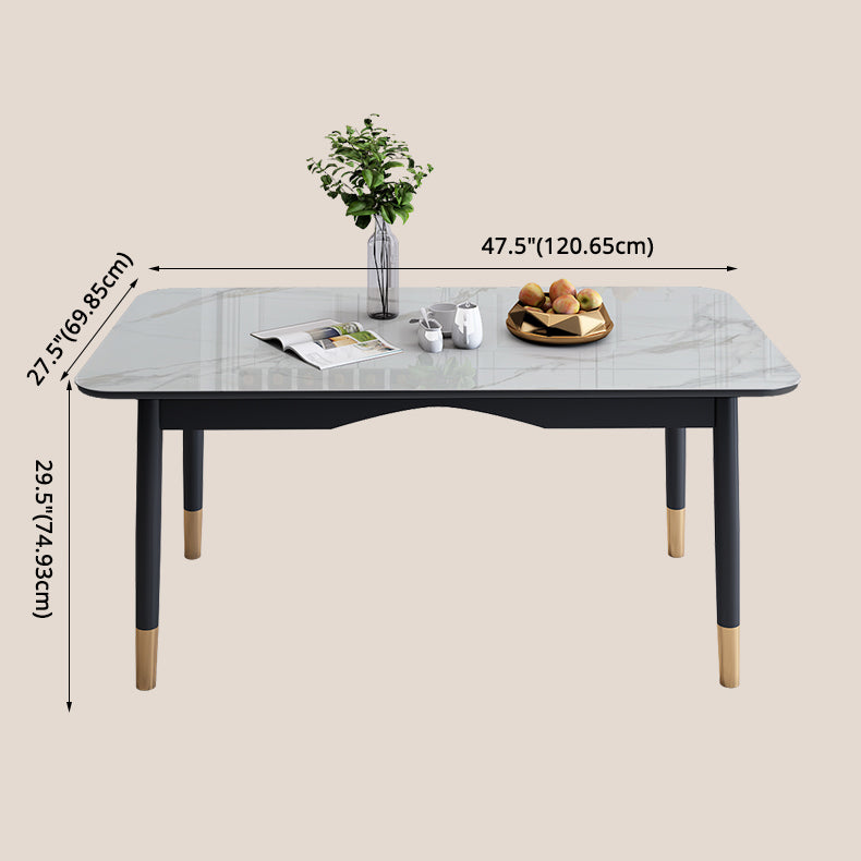 Dining Room Set Modern with Sintered Stone Dining Table and Cushion Chairs Clearhalo 'Dining Room Sets' 'Dining Tables & Seating' 'dining_room_set' 'furn' 'furn_dining_room_set' 'Furniture' 'furniture_dining_room_set' 'Kitchen & Dining Furniture' 'kitchen&dining_furn' 'kitchen' 3413705