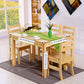 Modern Style Solid Wood Slate Dining Table Set Rectangular Formal Table with 4 Legs Base Clearhalo 'Dining Room Sets' 'Dining Tables & Seating' 'dining_room_set' 'furn' 'furn_dining_room_set' 'Furniture' 'furniture_dining_room_set' 'Kitchen & Dining Furniture' 'kitchen&dining_furn' 'kitchen' 3413739
