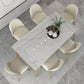 Minimalist Sintered Stone White Dining Set White Standard Dining Set for Kitchen Clearhalo 'Dining Room Sets' 'Dining Tables & Seating' 'dining_room_set' 'furn' 'furn_dining_room_set' 'Furniture' 'furniture_dining_room_set' 'Kitchen & Dining Furniture' 'kitchen&dining_furn' 'kitchen' 3413744