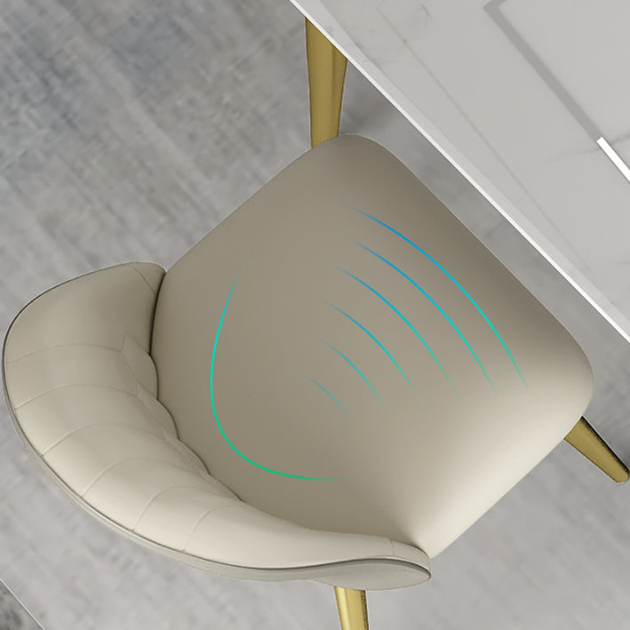 Minimalist Sintered Stone White Dining Set White Standard Dining Set for Kitchen Clearhalo 'Dining Room Sets' 'Dining Tables & Seating' 'dining_room_set' 'furn' 'furn_dining_room_set' 'Furniture' 'furniture_dining_room_set' 'Kitchen & Dining Furniture' 'kitchen&dining_furn' 'kitchen' 3413751