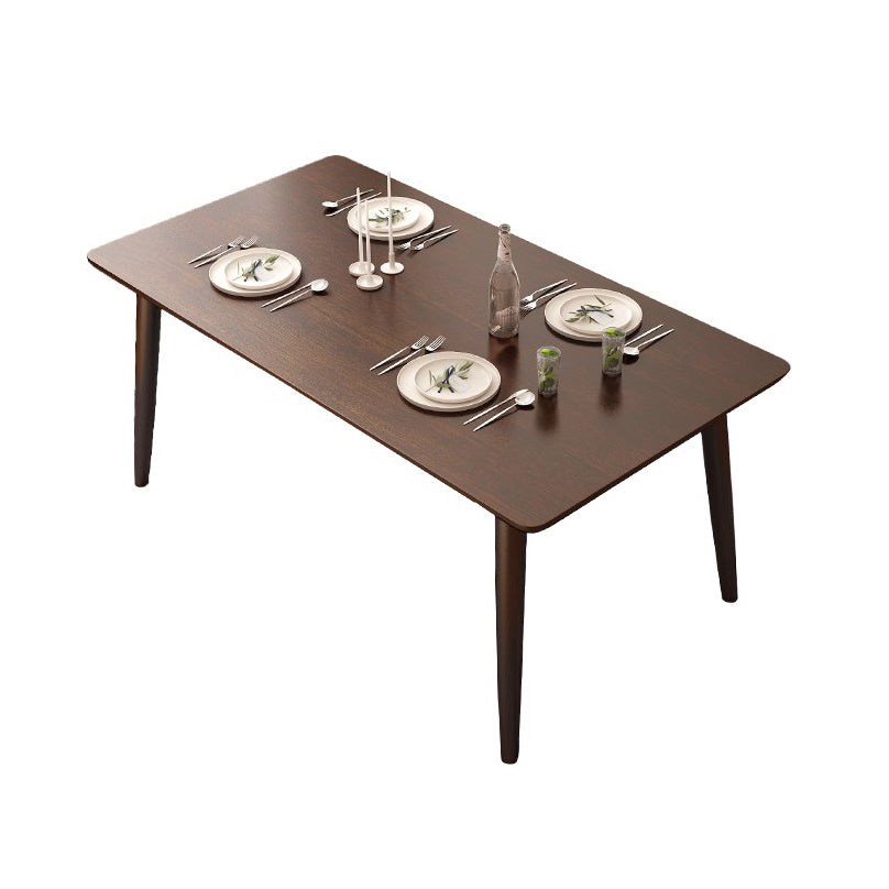Minimalist Standard Solid Wood Dining Set Rectangle Shape for Kitchen Dining Set in Khaki Clearhalo 'Dining Room Sets' 'Dining Tables & Seating' 'dining_room_set' 'furn' 'furn_dining_room_set' 'Furniture' 'furniture_dining_room_set' 'Kitchen & Dining Furniture' 'kitchen&dining_furn' 'kitchen' 3413789