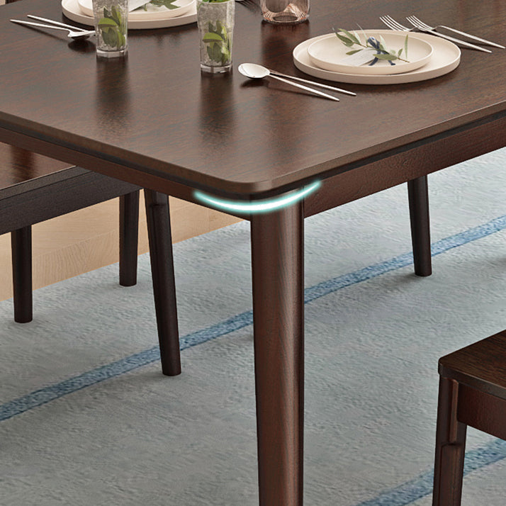 Minimalist Standard Solid Wood Dining Set Rectangle Shape for Kitchen Dining Set in Khaki Clearhalo 'Dining Room Sets' 'Dining Tables & Seating' 'dining_room_set' 'furn' 'furn_dining_room_set' 'Furniture' 'furniture_dining_room_set' 'Kitchen & Dining Furniture' 'kitchen&dining_furn' 'kitchen' 3413792