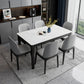 Contemporary Dining Set with Sintered Stone Dining Table and Cushion Chairs 7 Piece Set Clearhalo 'Dining Room Sets' 'Dining Tables & Seating' 'dining_room_set' 'furn' 'furn_dining_room_set' 'Furniture' 'furniture_dining_room_set' 'Kitchen & Dining Furniture' 'kitchen&dining_furn' 'kitchen' 3413800