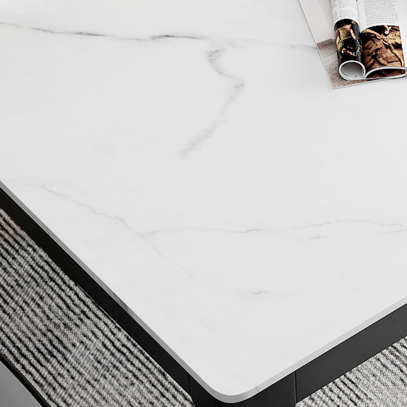 Contemporary Dining Set with Sintered Stone Dining Table and Cushion Chairs Clearhalo 'Dining Room Sets' 'Dining Tables & Seating' 'dining_room_set' 'furn' 'furn_dining_room_set' 'Furniture' 'furniture_dining_room_set' 'Kitchen & Dining Furniture' 'kitchen&dining_furn' 'kitchen' 3413803