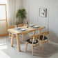 Contemporary Natural Standard Dining Set Solid Wood Kitchen Dining Set with 4 Legs Base Clearhalo 'Dining Room Sets' 'Dining Tables & Seating' 'dining_room_set' 'furn' 'furn_dining_room_set' 'Furniture' 'furniture_dining_room_set' 'Kitchen & Dining Furniture' 'kitchen&dining_furn' 'kitchen' 3413825