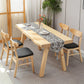Contemporary Natural Standard Dining Set Solid Wood Kitchen Dining Set with 4 Legs Base Clearhalo 'Dining Room Sets' 'Dining Tables & Seating' 'dining_room_set' 'furn' 'furn_dining_room_set' 'Furniture' 'furniture_dining_room_set' 'Kitchen & Dining Furniture' 'kitchen&dining_furn' 'kitchen' 3413826