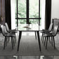 Contemporary Style Marble Dining Set with White Table and 4 Black Legs Base for Home Use 5 Piece Set Clearhalo 'Dining Room Sets' 'Dining Tables & Seating' 'dining_room_set' 'furn' 'furn_dining_room_set' 'Furniture' 'furniture_dining_room_set' 'Kitchen & Dining Furniture' 'kitchen&dining_furn' 'kitchen' 3413837