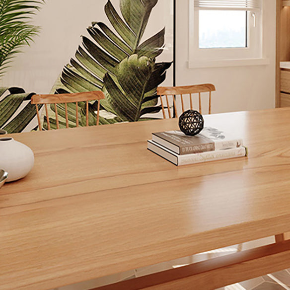 Modern Solid Wood Standard Dining Set Rectangle Shape Natural Dining Set for Kitchen Clearhalo 'Dining Room Sets' 'Dining Tables & Seating' 'dining_room_set' 'furn' 'furn_dining_room_set' 'Furniture' 'furniture_dining_room_set' 'Kitchen & Dining Furniture' 'kitchen&dining_furn' 'kitchen' 3413853