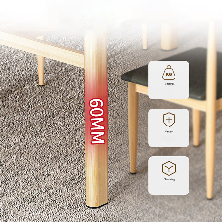 Contemporary Style Traditional Height Dining Set with Rectangle Shape Table and 4 Legs Base Clearhalo 'Dining Room Sets' 'Dining Tables & Seating' 'dining_room_set' 'furn' 'furn_dining_room_set' 'Furniture' 'furniture_dining_room_set' 'Kitchen & Dining Furniture' 'kitchen&dining_furn' 'kitchen' 3413887