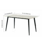 Modern Style Sintered Stone Dining Table with Rectangle Shape Table and 4 Legs Base for Home Use Clearhalo 'Dining Room Sets' 'Dining Tables & Seating' 'dining_room_set' 'furn' 'furn_dining_room_set' 'Furniture' 'furniture_dining_room_set' 'Kitchen & Dining Furniture' 'kitchen&dining_furn' 'kitchen' 3413930