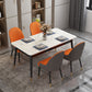 Modern Style Sintered Stone Dinette Set with Rectangle Table Dining Room Furniture for Dining Room Orange Clearhalo 'Dining Room Sets' 'Dining Tables & Seating' 'dining_room_set' 'furn' 'furn_dining_room_set' 'Furniture' 'furniture_dining_room_set' 'Kitchen & Dining Furniture' 'kitchen&dining_furn' 'kitchen' 3413935