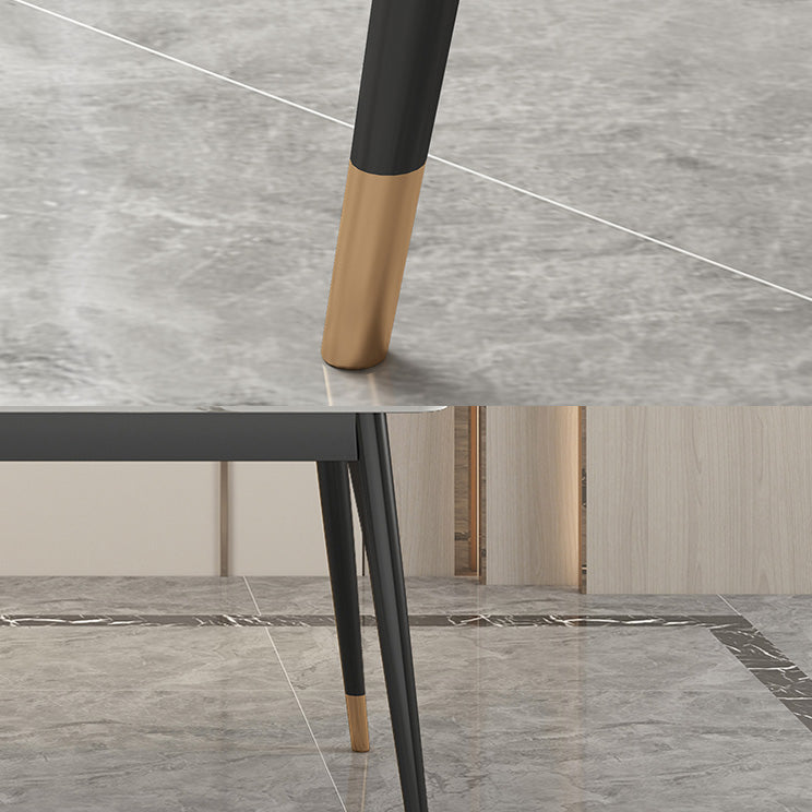 Modern Style Sintered Stone Dinette Set with Rectangle Table Dining Room Furniture for Dining Room Clearhalo 'Dining Room Sets' 'Dining Tables & Seating' 'dining_room_set' 'furn' 'furn_dining_room_set' 'Furniture' 'furniture_dining_room_set' 'Kitchen & Dining Furniture' 'kitchen&dining_furn' 'kitchen' 3413942