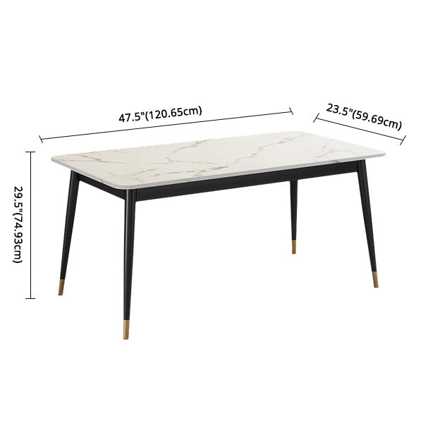 Modern Style Sintered Stone Dinette Set with Rectangle Table Dining Room Furniture for Dining Room Clearhalo 'Dining Room Sets' 'Dining Tables & Seating' 'dining_room_set' 'furn' 'furn_dining_room_set' 'Furniture' 'furniture_dining_room_set' 'Kitchen & Dining Furniture' 'kitchen&dining_furn' 'kitchen' 3413943
