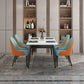 Modern Style Sintered Stone Dinette Set with Rectangle Table Dining Room Furniture for Dining Room Clearhalo 'Dining Room Sets' 'Dining Tables & Seating' 'dining_room_set' 'furn' 'furn_dining_room_set' 'Furniture' 'furniture_dining_room_set' 'Kitchen & Dining Furniture' 'kitchen&dining_furn' 'kitchen' 3413948