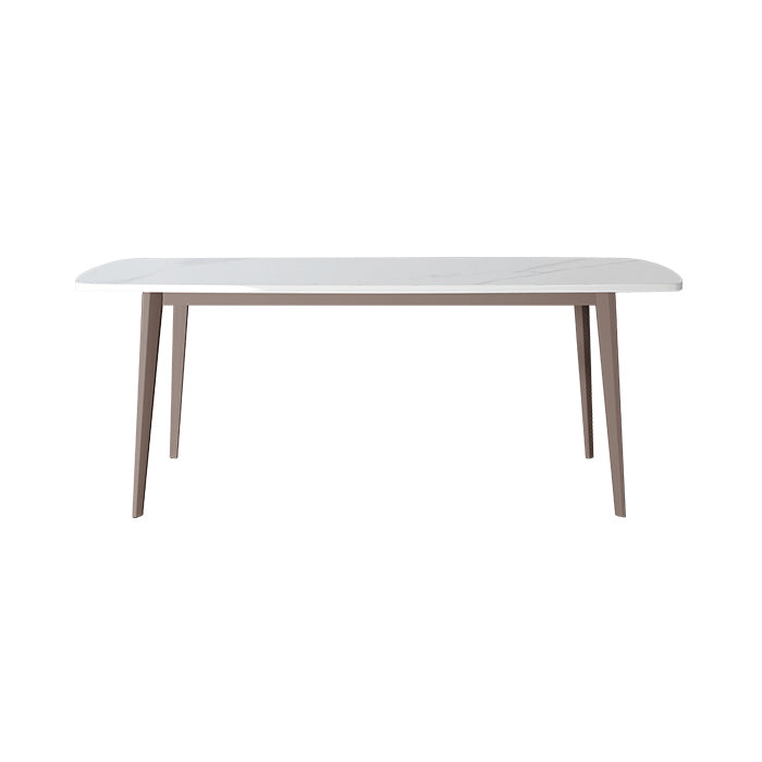 Modern Style Sintered Stone Dining Set with 4 Legs Fixed Table Dinette Set for Dining Room Table Only Clearhalo 'Dining Room Sets' 'Dining Tables & Seating' 'dining_room_set' 'furn' 'furn_dining_room_set' 'Furniture' 'furniture_dining_room_set' 'Kitchen & Dining Furniture' 'kitchen&dining_furn' 'kitchen' 3413971